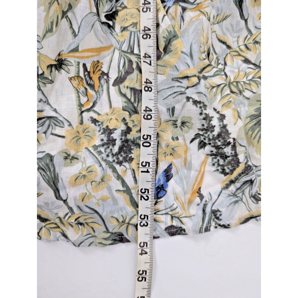 Abercrombie & Fitch Gabriella Linen Maxi Dress XXLP Floral Butterfly Cottagecore - Picture 13 of 13
